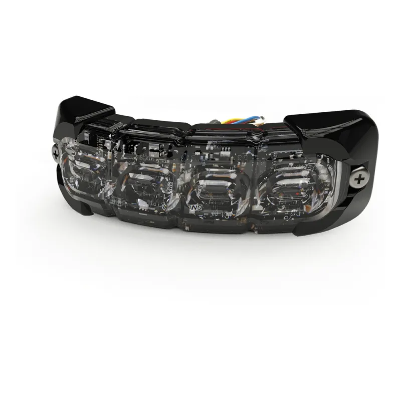 Luz Auxiliar Flexible de 8 LED, Azul/Blanco, Lente Transparente