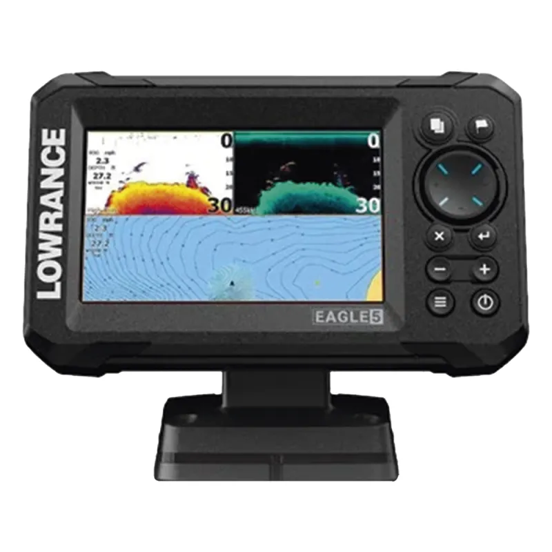 Eagle-5 ecosonda en pantalla horizontal IPS de 5 pulgadas, incluye transductor skimmer 50/200 kHz