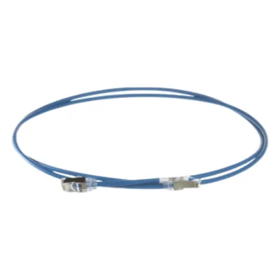 Patch Cord Cat6A, Diametro Reducido 28 AWG, Blindado S/FTP, CM/LS0H, 4 Metros, Color Azul