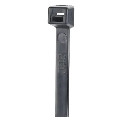 Cincho de Nylon 6.6 StrongHold™, 1220mm largo x 9mm ancho, Color Negro, Cámara impelente, Paquete de 50pz