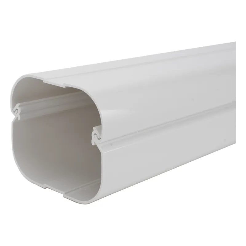 Kit de Canaletas Para la Organización de Tuberías y Cables Eléctricos en Instalaciones de Aire Acondicionado, Uso en Interiores y Exteriores, PVC Rígido, Ideal Para Minisplit, Contenido de Kit (11 Piezas), (3000-00000)