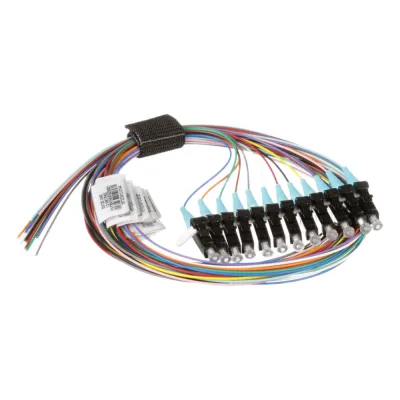 Kit de 12 Pigtails con Conector LC, Multimodo 50/125 OM4, 900um, de 1 Metro (3.28 Pies)