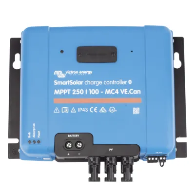 SmartSolar MPPT 250/100-MC4. Controlador Solar MPPT 100A, Voltaje: 48 Vcc. Para uso con Inv. Cargadores Victron