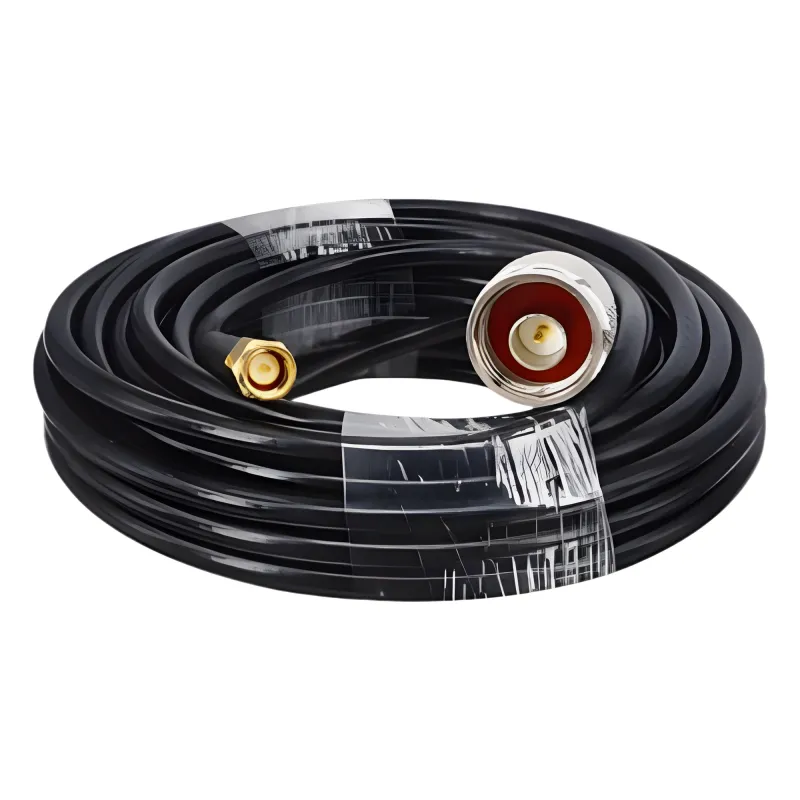 Cable Coaxial 10 Metros / Baja Pérdida / Diámetro 5 mm / Impedancia 50 Ω / Apantallamiento >90dB / Operación 5-3000 MHz / Conectores N y SMA Macho / Compatible NX9775 NX9776 NX9783