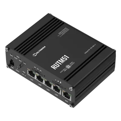 Router Industrial 5G LTE con 2 Ranuras SIM/ 5 Puertos Gigabit/ Wi-Fi con Doble Banda/ Soporta VPN Servidor-Cliente/ Compatible con RMS