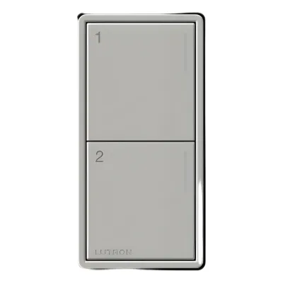 Botonera de pared Sunnata con 2 botones de escena, RF 2.4 GHz, color Pebble, para sistema RadioRA 3