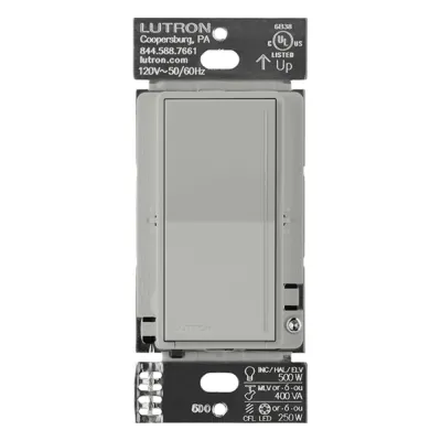 Atenuador auxiliar de pared para control multilocación 3 vías, complemento del dimmer principal Sunnata RadioRA 3