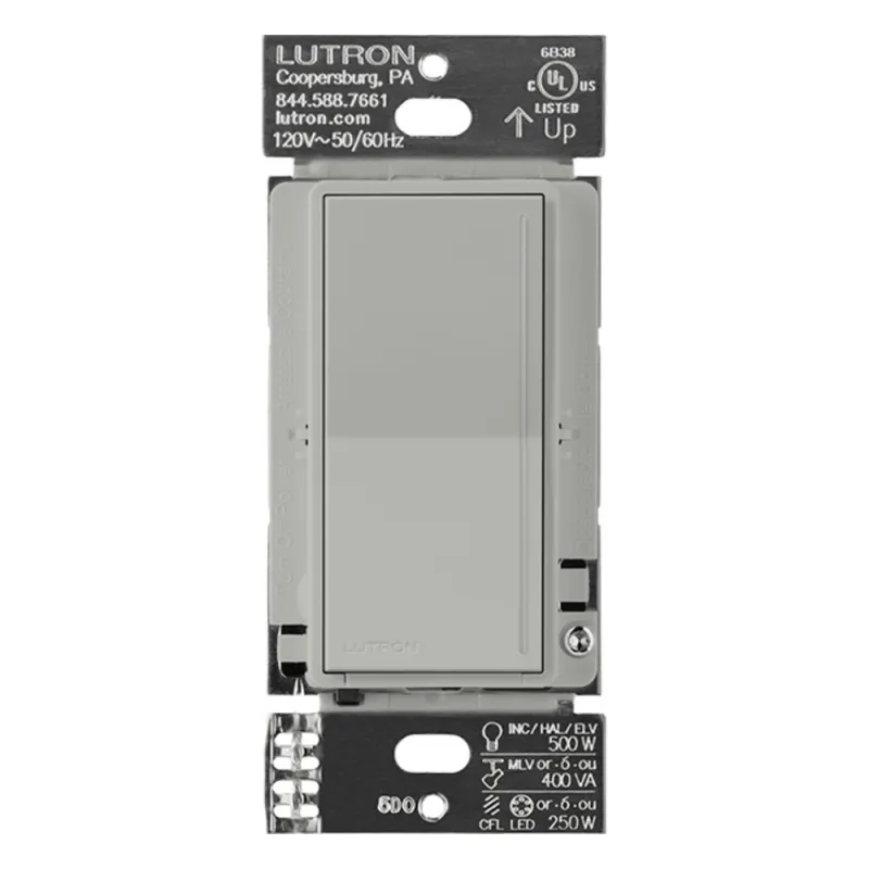 Atenuador auxiliar de pared para control multilocación 3 vías, complemento del dimmer principal Sunnata RadioRA 3