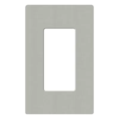 Placa de pared de 1 espacio para atenuador, apagador o control inalámbrico Lutron, línea Claro sin tornillos visibles