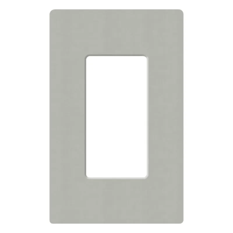 Placa de pared de 1 espacio para atenuador, apagador o control inalámbrico Lutron, línea Claro sin tornillos visibles