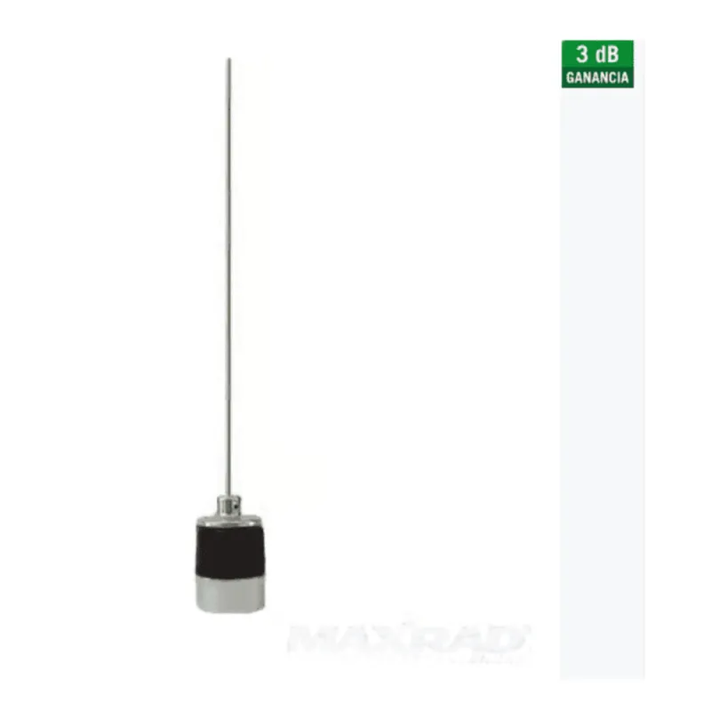 Antena Móvil VHF Frecuencia 132-174 MHz, Ganancia 3.0 dBi