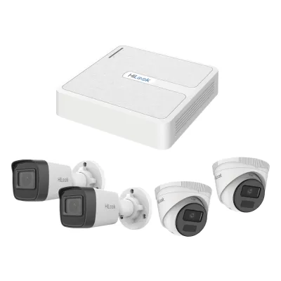 Kit IP 2 Megapixel / NVR de 8 Canales con 8 Puertos PoE / 2 Cámaras IP Bala para Exterior / 2 Cámaras IP Domo para Exterior