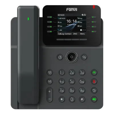 Teléfono IP / Handset Inalámbrico Bluetooth / 12 Líneas SIP / Pantalla IPS Táctil 2.8" HD / Conferencia 6 Vías / Puertos Gigabit / PoE 802.3af / OpenVPN / Hot Desking
