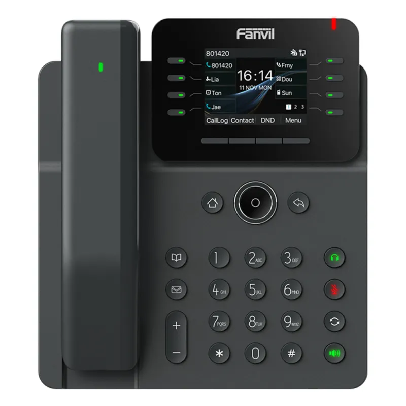 Teléfono IP / Handset Inalámbrico Bluetooth / 12 Líneas SIP / Pantalla IPS Táctil 2.8" HD / Conferencia 6 Vías / Puertos Gigabit / PoE 802.3af / OpenVPN / Hot Desking