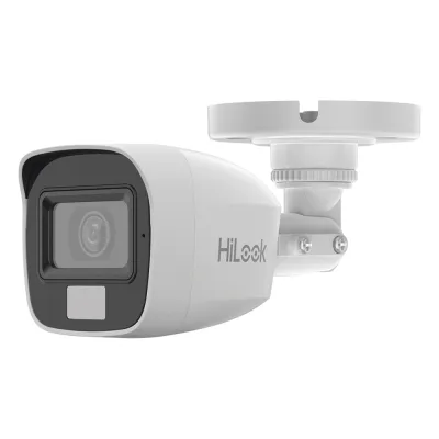 [Dual Light + ColorVu] Bala TURBOHD 3K megapixel / 20 mts IR + 20 mts luz blanca / Lente 2.8 (105° de Visión) / Exterior IP66 / Audio por Coaxitron / TVI-AHD-CVI-CVBS / Metal / Smart-Hybrid light
