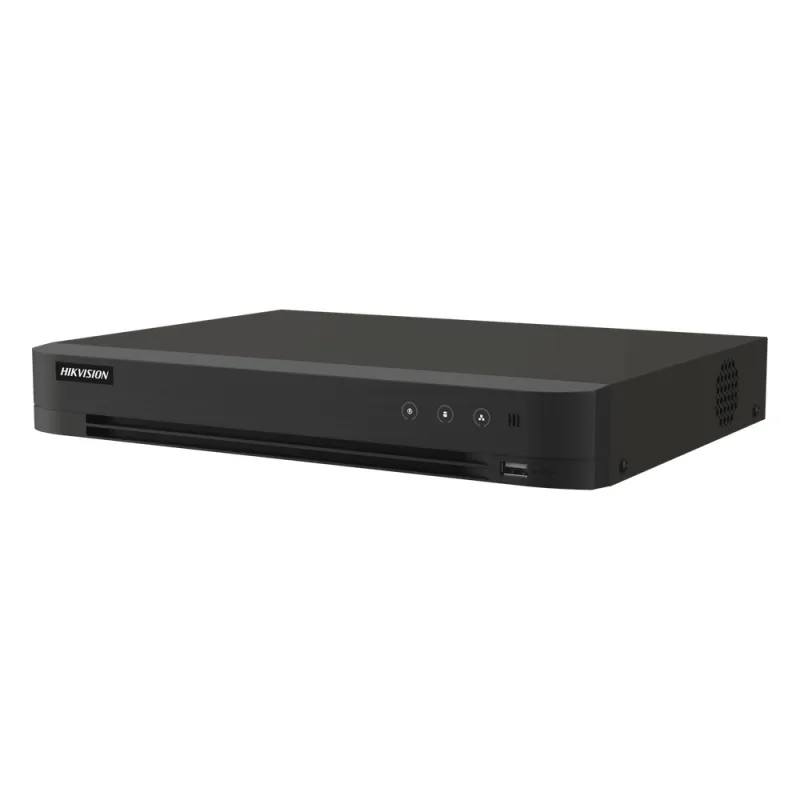DVR 16 Canales TURBOHD + 16 Canales IP / 8 Megapixel (4K) / Audio Bidireccional / ACUSENSE / Audio Bidireccional / 1 Bahía de Disco Duro / Salida de Video en Full HD / H.265+