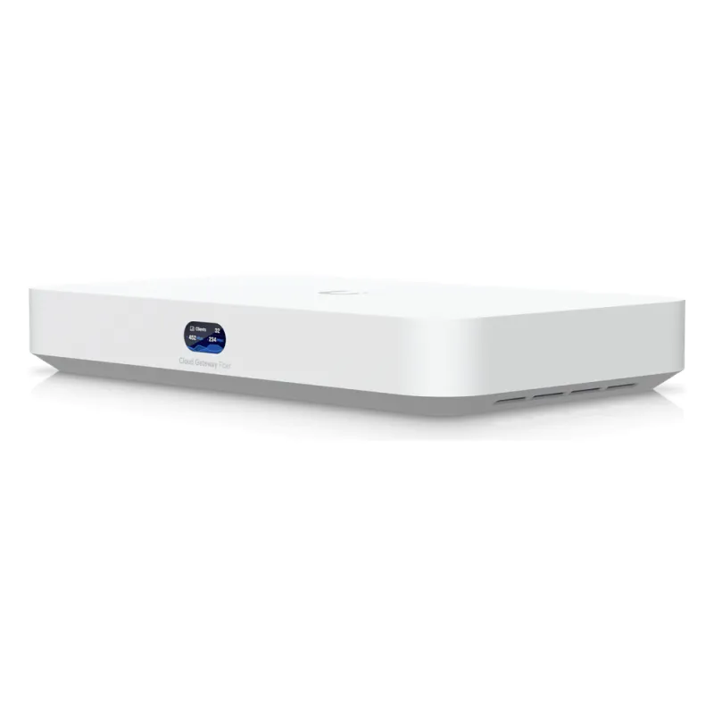 UCG Fiber Cloud Gateway de 10G de Escritorio con Switch Integrado de 4 Puertos 2.5 GbE y 1 Puerto 10G SFP+, Compatibilidad Total con Full Stack UniFi