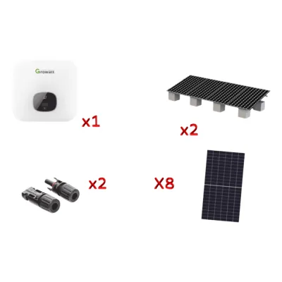 Kit Solar Interconexión / 5kW 220Vca / Incluye Inversor, Paneles Solares, Montaje y Conectores
