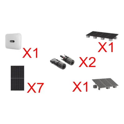 Kit Solar Interconexión / 4 kW 220Vca / Incluye Inversor, Paneles Solares, Montaje y Conectores