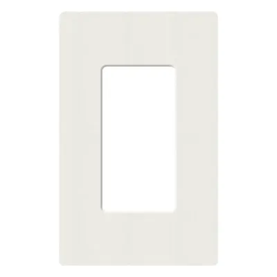 Placa de pared Claro de 1 espacio para dimmers y apagadores Lutron, acabado satín Architectural White