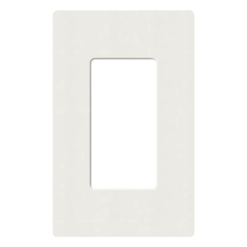 Placa de pared Claro de 1 espacio para dimmers y apagadores Lutron, acabado satín Architectural White