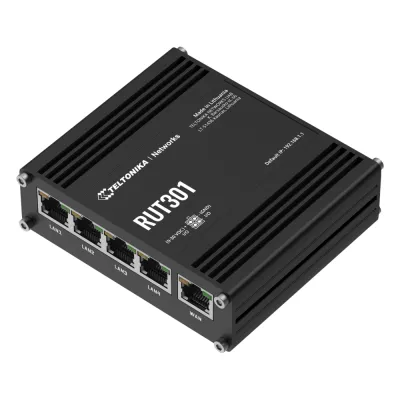 Router Industrial con 5 Puertos Ethernet / RutOS Seguro y Avanzado / Firewall y VPN Integrados / I/O Digital / Administración Remota RMS