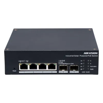 Switch Industrial con UPS / Administrable Gigabit / 3 Puertos Gigabit PoE+ (30 W) + 1 Puertos Gigabit PoE++ (90 W) / 2 Puertos SFP / 120 W Total / 48 a 57 VCD / Ideal para Proyectos / 300 Metros de Distancia