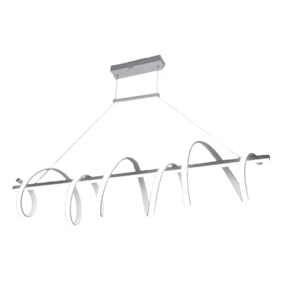 Lámpara de Techo LED / 80W / Flujo Luminoso 6400 Im / Ø1050 mm / Luz Blanca 6500K - Neutra 4000K - Cálida 2700K / Vida Útil 50,000 h / IP20 / Montaje Sobreponer / Blanco / Aluminio y PC