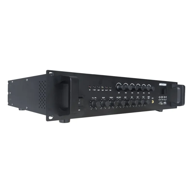 Amplificador de Audio | Bluetooth | 240 W | 6 Zonas con Control de Volumen Independiente | 70/ 100V COM | Montaje en Rack | Voceo y Musica Ambiental