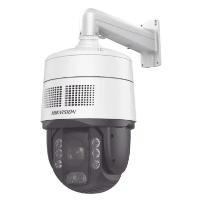[PROTECCIÓN ACTIVA] Domo PTZ IP 4 Megapixel / 32X Zoom / 200 mts IR / Potente Alerta Audible y Luz Estroboscópica hasta 100 Metros / ACUSENSE / IP67 / IK10 / / Autoseguimiento 2.0 / Hi-PoE / DARKFIGHTER / Rapid Focus / Micro SD