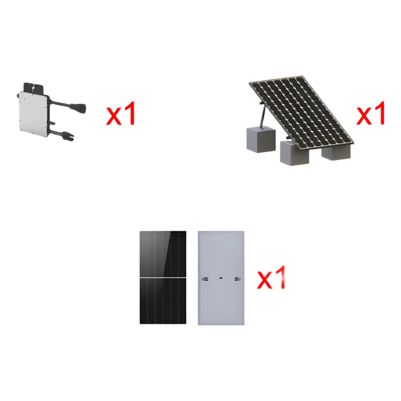 Kit Solar Interconexión / 500 W 220Vca / Incluye Inversor, Paneles Solares, Montaje y Conectores