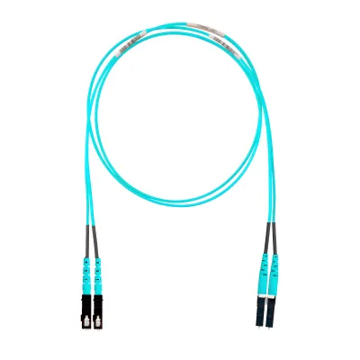 Jumper de Fibra Optica Multimodo 50/125 OM4, LC-SC Duplex, LSZH, Color Aqua, 6 Metros (19.69 Pies)