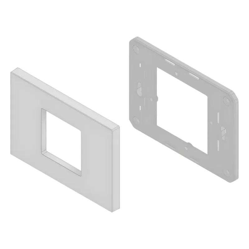 Embellecedor para Caja Americana / ABS Antimicrobiano / Blanco con Efecto de Contraste / Colocación Fácil y Rápida