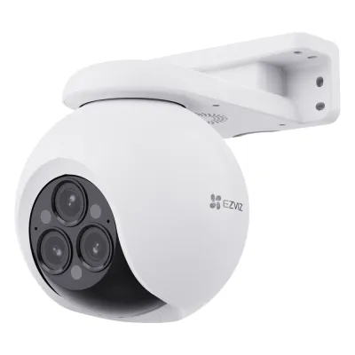 Cámara PT / Wi-Fi / Triple Lente / Panorámica 360° / Resolución 2k+ / Audio de Dos Vías / Visión Nocturna a color / IA Detección de Humanos y Vehiculos / Alarma con Sirena y Luz / IP67