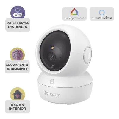 Camara PT 3 Megapixel / Wi-Fi de Doble banda 2.4 / 5 GHz / Vision Nocturna A Color / Detección de Ruidos Fuertes / Seguimiento Inteligente / Deteccion de Humanos / Audio de Dos Vías / MicroSD512GB