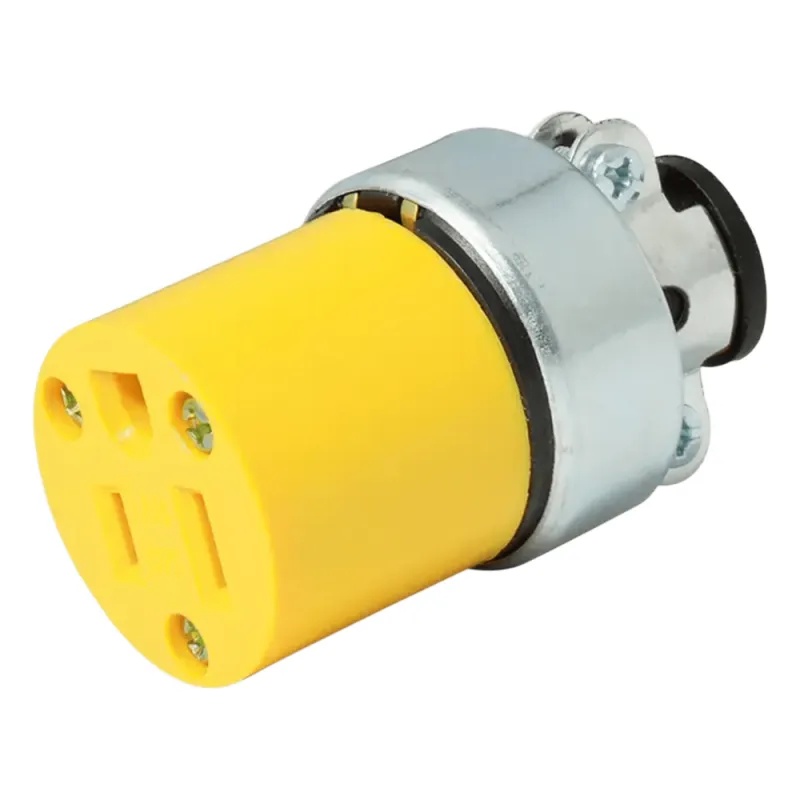 Contacto Blindado Aterrizado / 15 A 125 V / 50/60 Hz / ABS/ Metal / Color Amarillo.