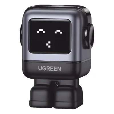 Cargador Mini GaNRobot 30W serie UNO | 1 USB-C de Carga Rápida | Tecnología GaN II | Multiprotocolo PD/QC/SCP/FCA | Carga Inteligente | Pantalla LED | Zapato Magnético Extraíble | Thermal Guard | Color Negro.
