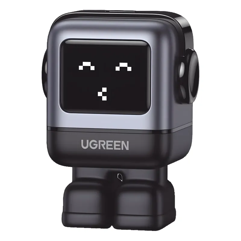 Cargador Mini GaNRobot 30W serie UNO | 1 USB-C de Carga Rápida | Tecnología GaN II | Multiprotocolo PD/QC/SCP/FCA | Carga Inteligente | Pantalla LED | Zapato Magnético Extraíble | Thermal Guard | Color Negro.