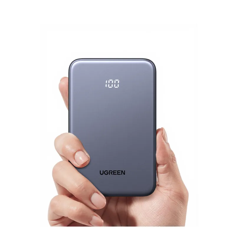 Power bank Ultradelgado 10000mAh / 20W Máximo / Puerto USB-C PD3.0 PPS / Puerto USB-A 22.5W / Batería Polímero de Litio / Pantalla Digital / Carga Rápida 3 Horas / Protocolos Múltiples / Protección