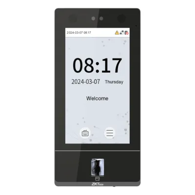 Terminal Biométrica Facial / Pantalla Táctil 7" / 50,000 Usuarios / Huella en Vidrio / IP65 / Videoportero SIP / TCP/IP WiFi RS485