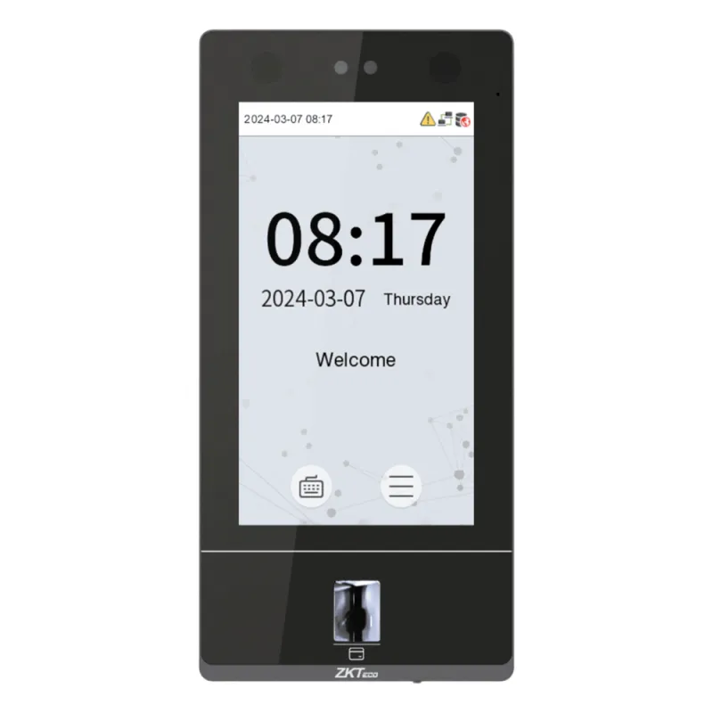 Terminal Biométrica Facial / Pantalla Táctil 7" / 50,000 Usuarios / Huella en Vidrio / IP65 / Videoportero SIP / TCP/IP WiFi RS485