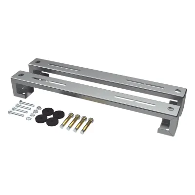 Base para minisplit para piso universal ajustable para capacidades de 1 a 3 toneladas con pernos deslizables y amortiguación