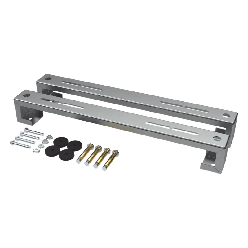 Base para minisplit para piso universal ajustable para capacidades de 1 a 3 toneladas con pernos deslizables y amortiguación