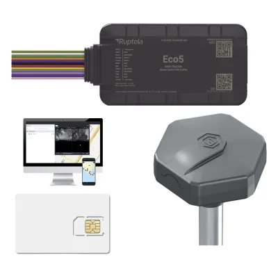 KIT Dispositivo de Rastreo Vehicular/ Sensor nivel de combustible BLE / Conectividad LTE Cat1 y LTE-M / BLE 5.0 / GNSS U-blox / Carcasa IP54 / Batería Interna de Respaldo / Detecta Interferencias / Incluye: EPCOMGPSCODE, TDBLE1000 y SIM500MB2Y