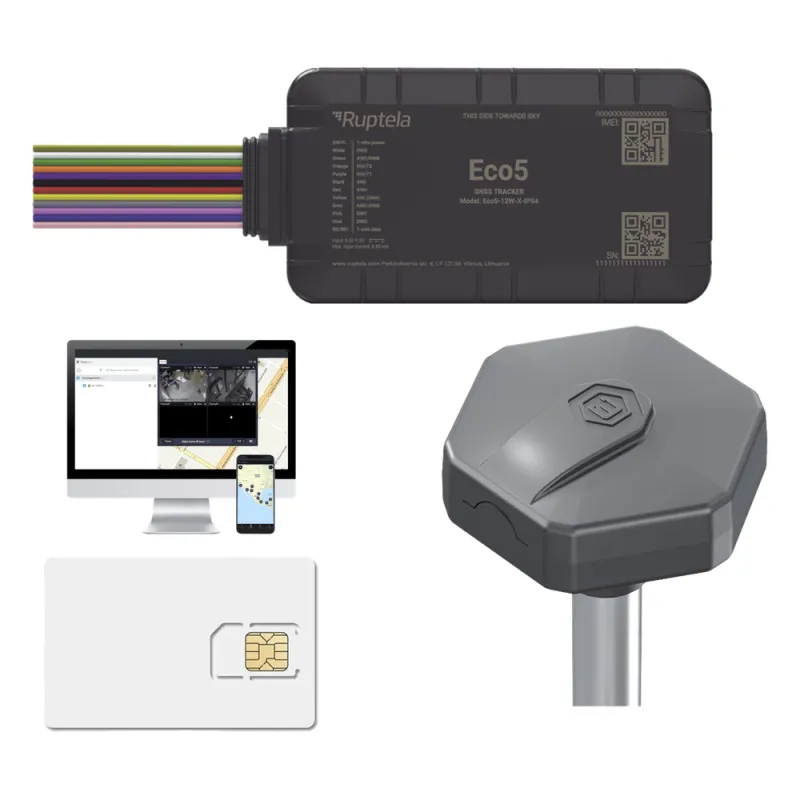 KIT Dispositivo de Rastreo Vehicular/ Sensor nivel de combustible BLE / Conectividad LTE Cat1 y LTE-M / BLE 5.0 / GNSS U-blox / Carcasa IP54 / Batería Interna de Respaldo / Detecta Interferencias / Incluye: EPCOMGPSCODE, TDBLE1000 y SIM500MB2Y