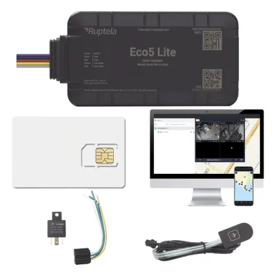 Rastreador Vehicular y Monitoreo de Flota / BLE 5.0 y GNSS / LTE CAT1 y LTE-M con Respaldo 2G / GNSS U-blox / MiKado IP54 / -20 °C a +40 °C / Acelerómetro de 3 Ejes / Suministro 9-32 V / Batería Interna