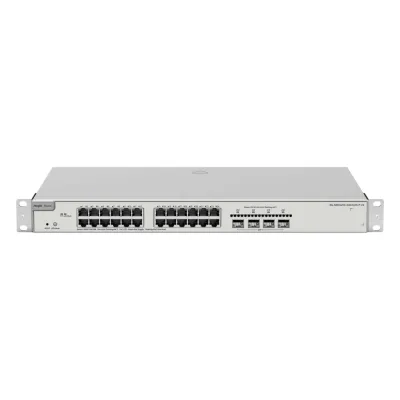 Switch Administrable Capa 3 con 24 puertos Gigabit PoE 802.3af/at + 4 SFP+ para fibra 10Gb, gestión gratuita desde la nube, 370w