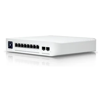 UniFi Switch Empresarial Capa 3 de 8 Puertos PoE 802.3af/at 2.5G + 2 Puertos 1/10G SFP+, 120W, Pantalla Informativa