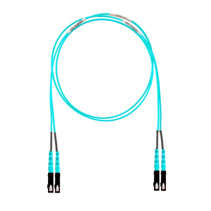 Jumper de Fibra Óptica Multimodo 50/125 OM4, SC-SC Duplex, OFNR (Riser), Color Aqua, 3 Metros (9.84 Pies)