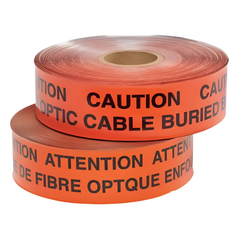 Cinta de peligro subterráneo, Color rojo, Material Aluminio, 304.8m, Leyenda: PRECAUCIÓN: LÍNEA ELÉCTRICA ENTERRADA DEBAJO
